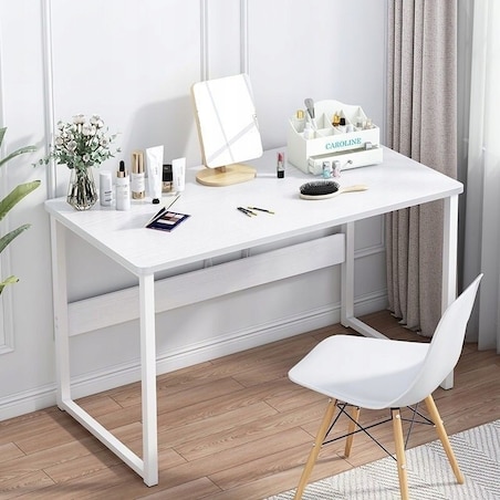 Biurko komputerowe białe stolik loft pod laptop komputer skandynawski 80 cm