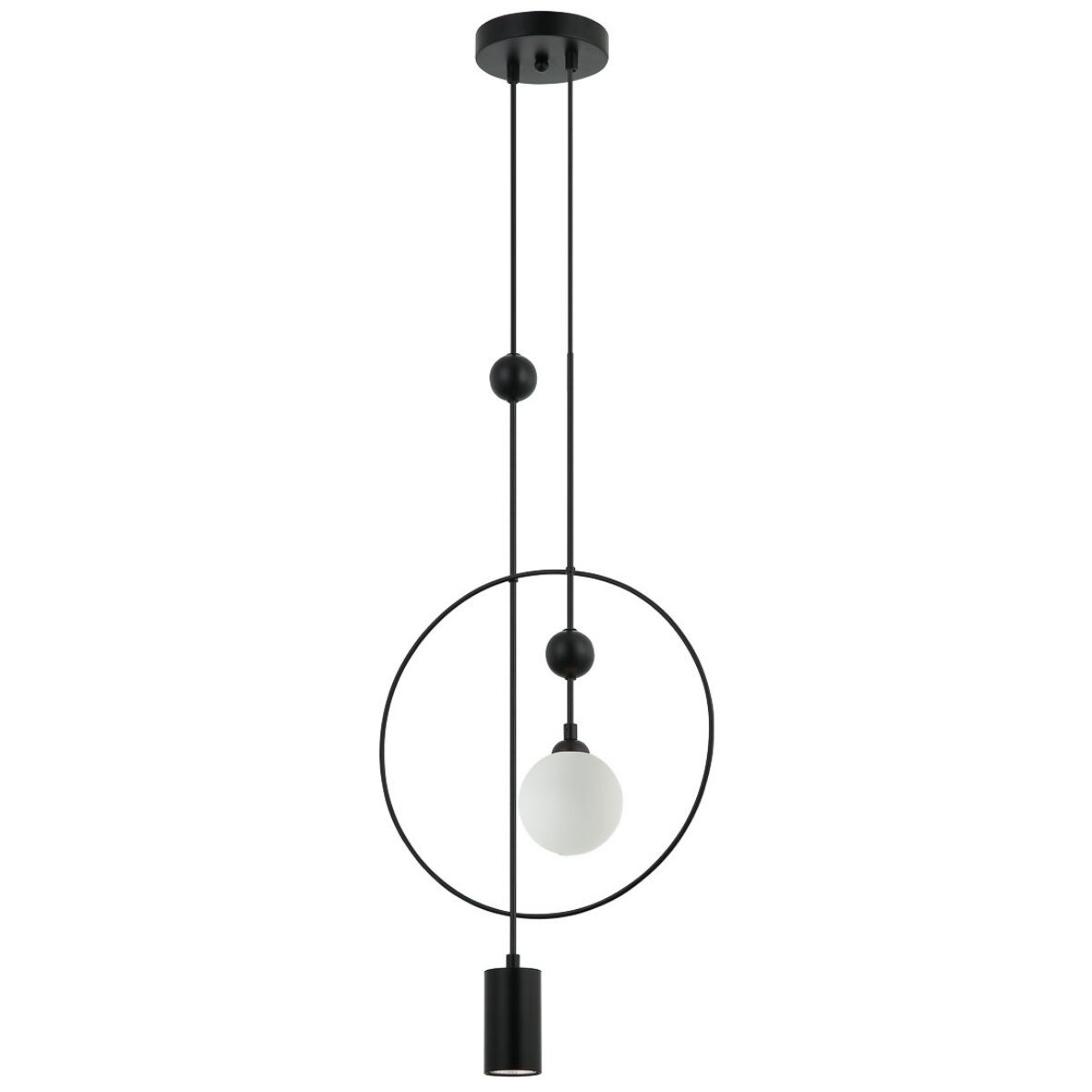 Lampa wisząca Trosti PND-428892-BK Italux do salonu koło czarne