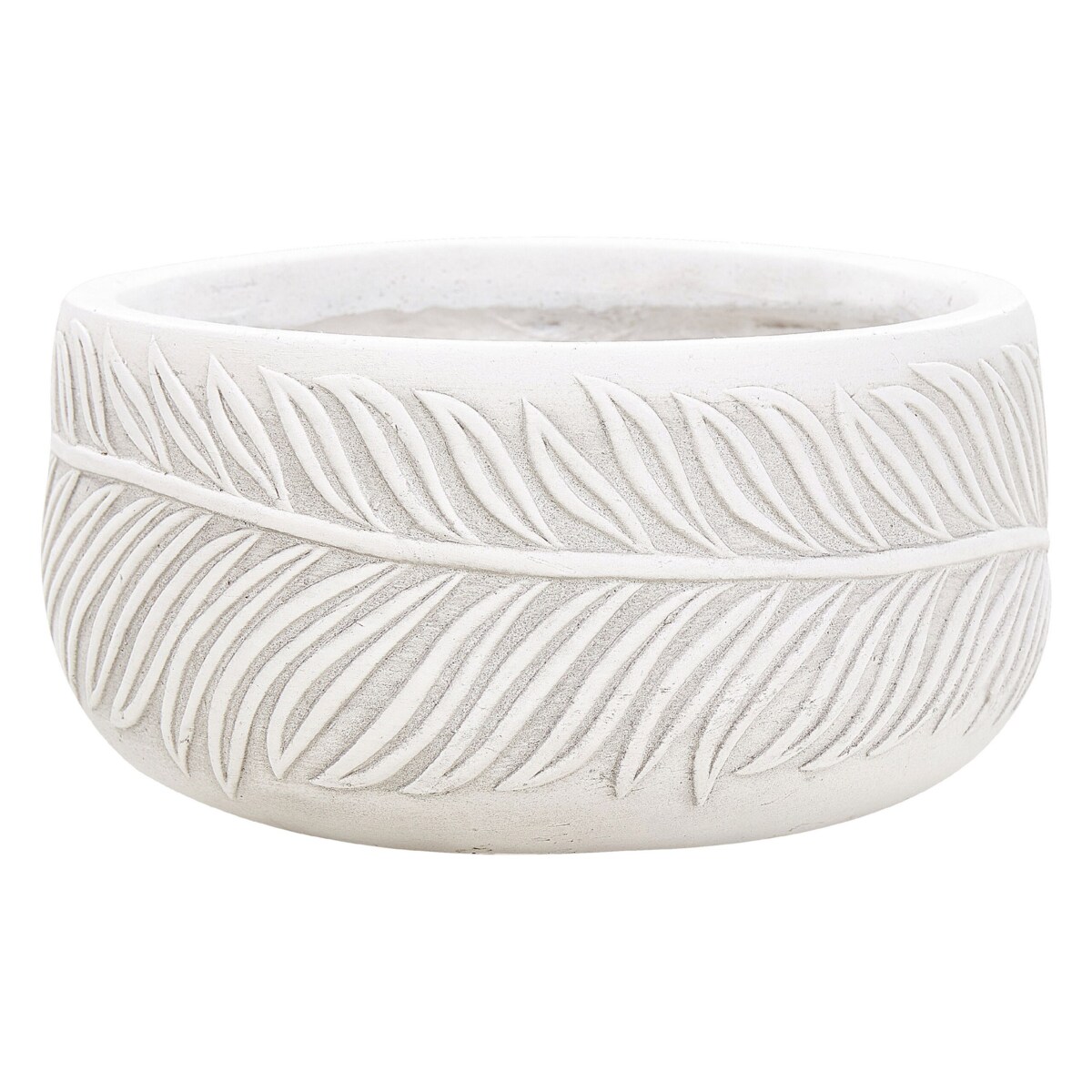 Doniczka okrągła 25 x 25 x 14 cm złamana biel FTERO