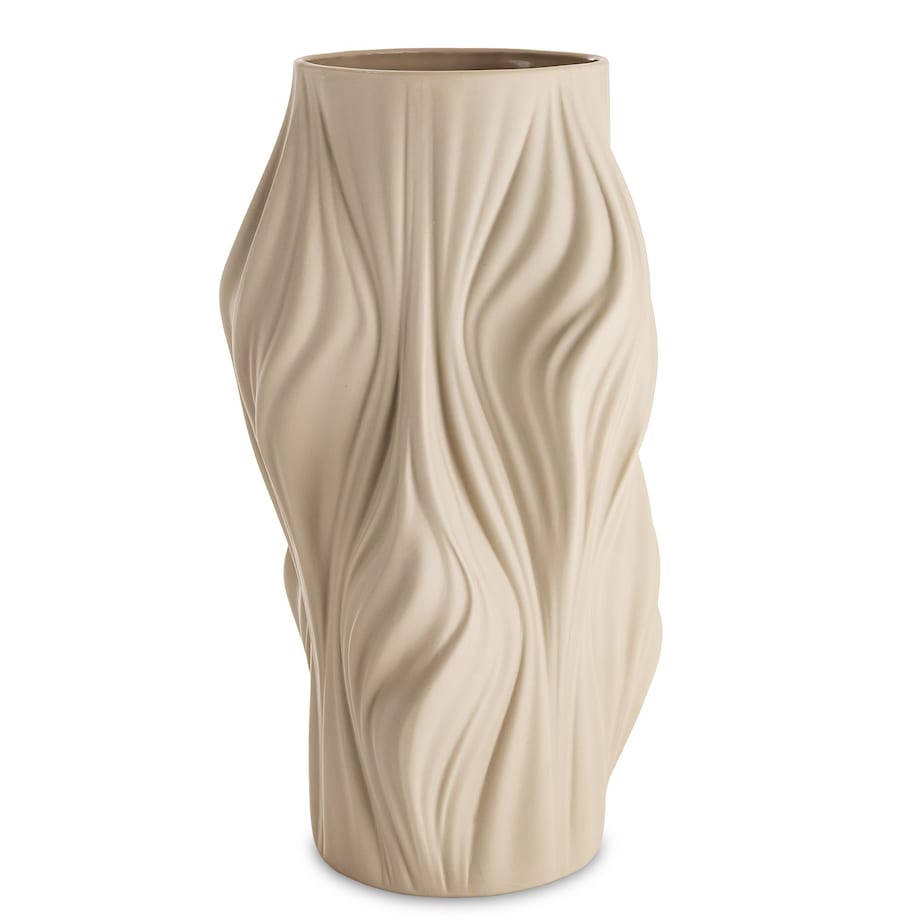 Wazon porcelanowy 35,5x17,5x17,5 cm TWISSTIE beżowy