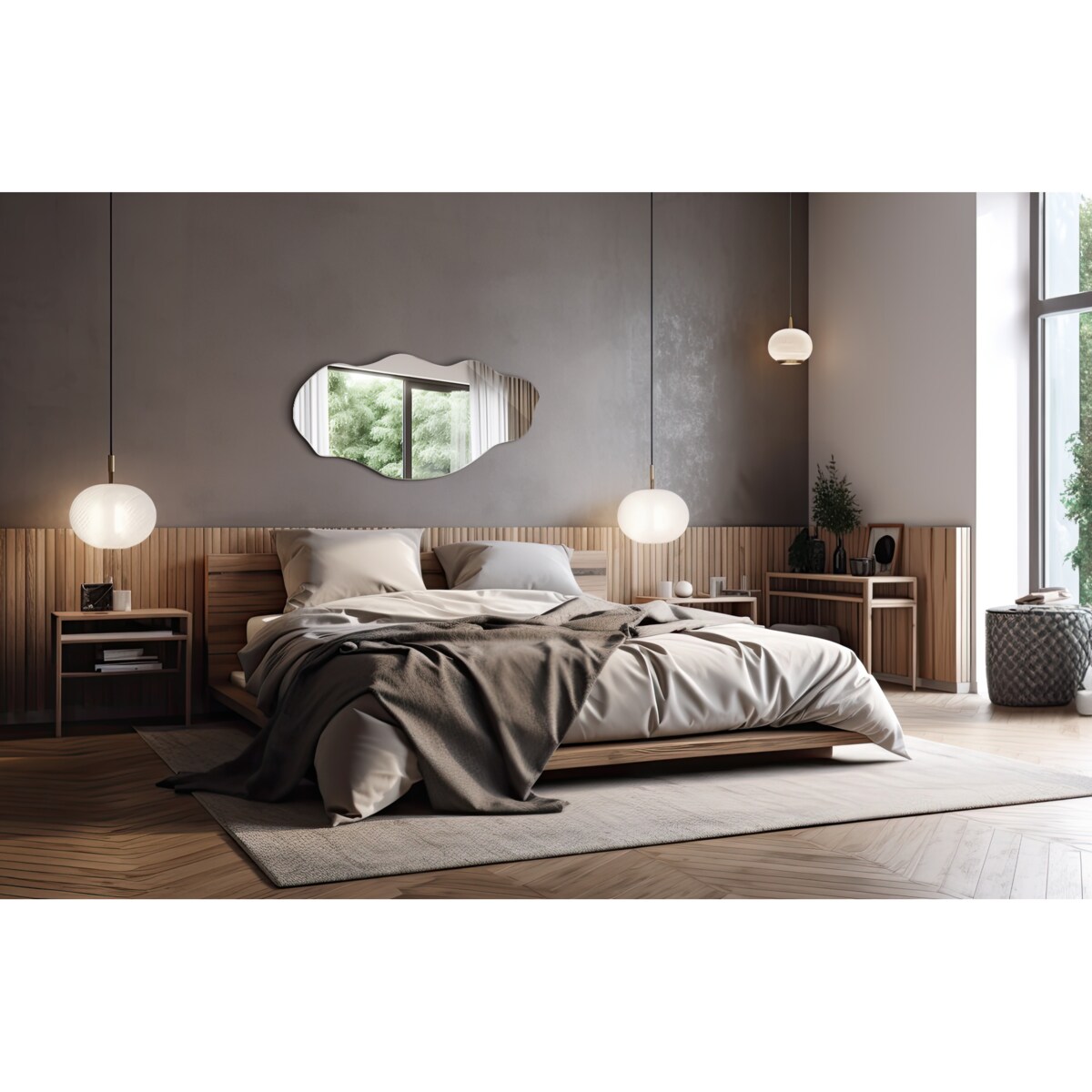 Lustro Faliste Smukłe 40x80 cm