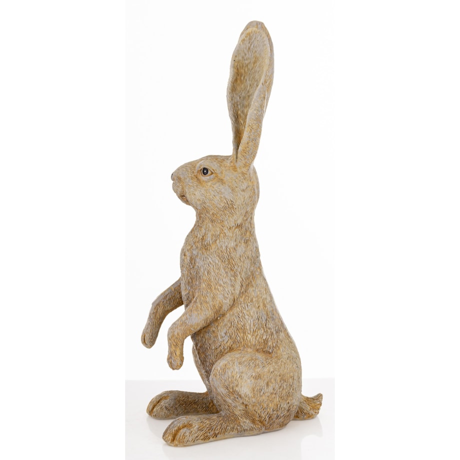 Dekoracja - szary królik 32x10x14,5 cm LEONIO-2 big
