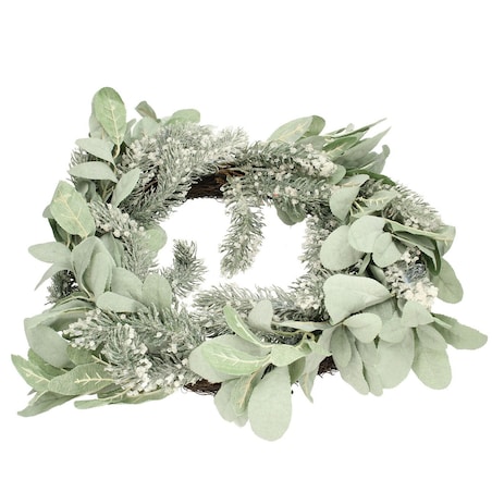 Wianek Ice Christmas ⌀50cm boże narodzenie, święta, świąteczne, biały-zielony-srebrny, 50 x 10 cm