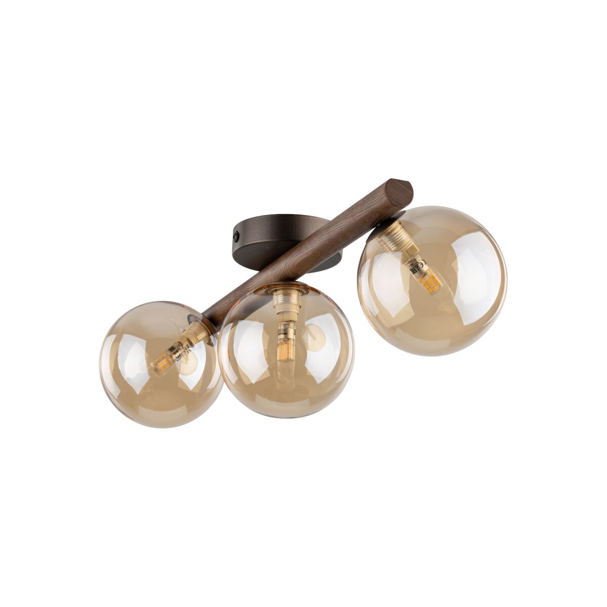 Lampa sufitowa TK Lighting ESTERA WOOD 11093 3xG9 drewno orzech bursztyn