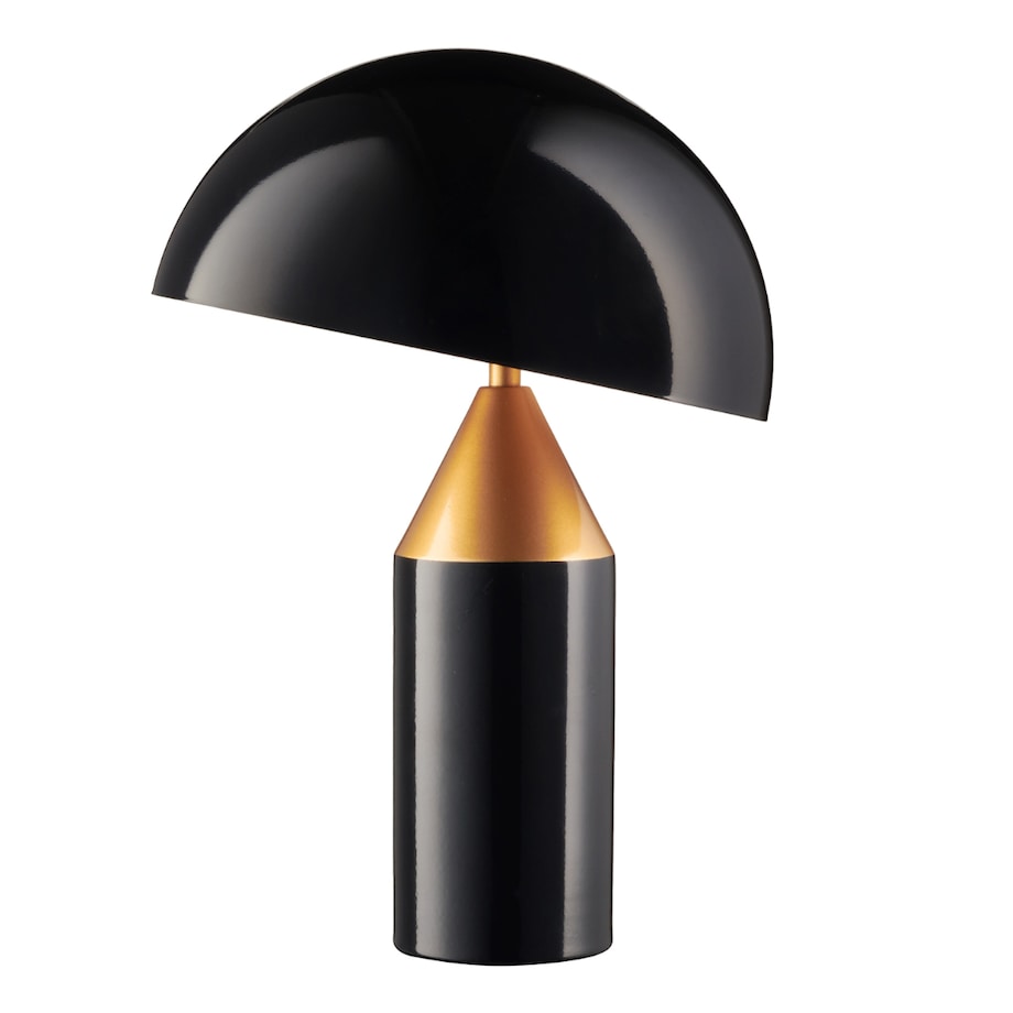 Stołowa lampa grzyb Belfugo MT1233-280 Step do salonu art deco czarna złota