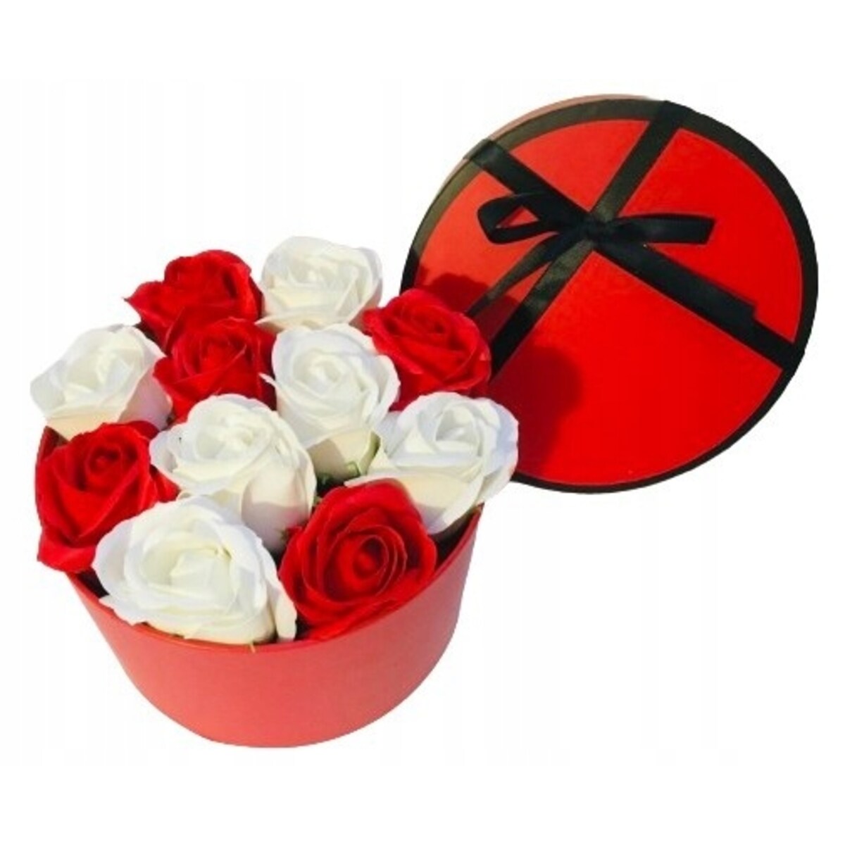 GOTOWY PREZENT urodziny dzień kobiet MAMY imieniny PUDEŁKO Z RÓŻAMI Z MYDŁA