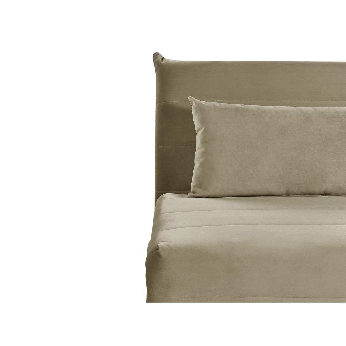 Sofa rozkładana welurowa jednoosobowa zielona oliwkowa SETTEN