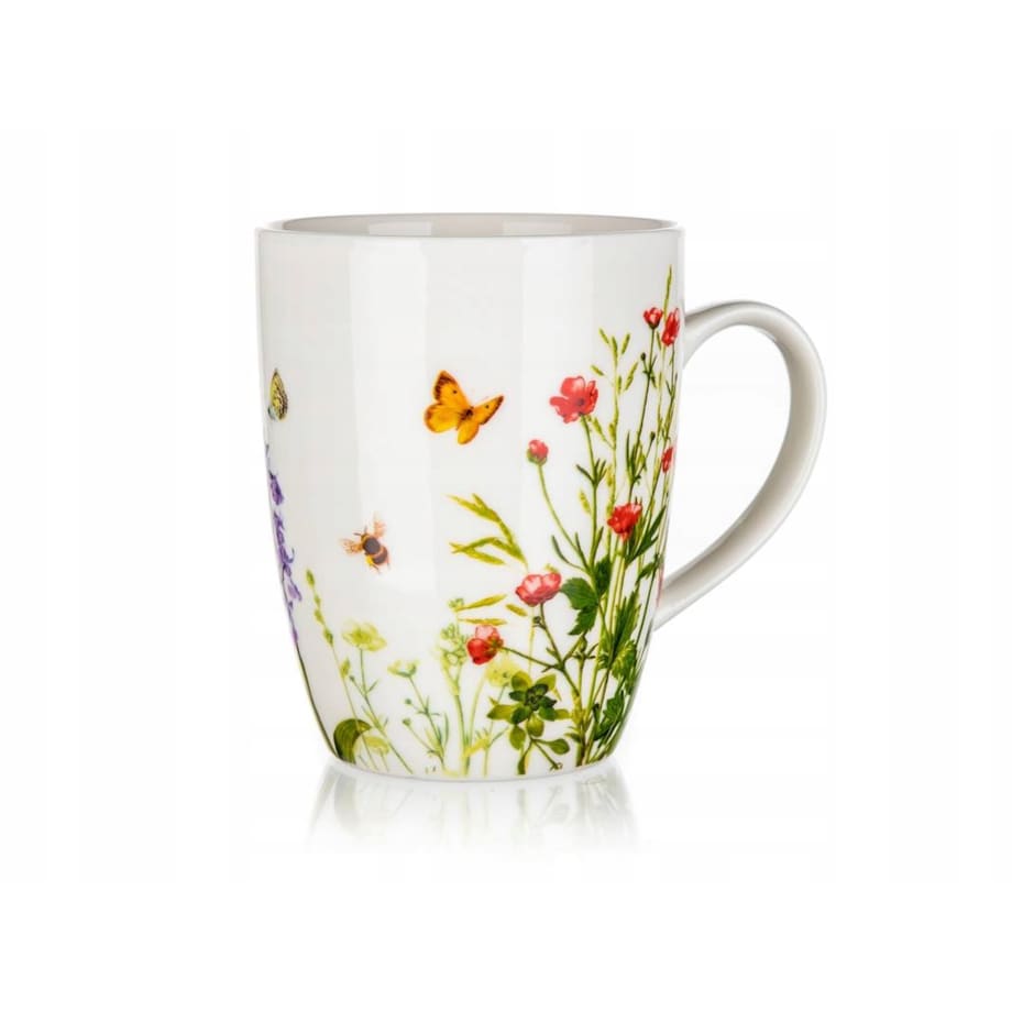 KUBEK i MISKA zestaw śniadaniowy KWIATY na żywność prezent gadżet zestaw