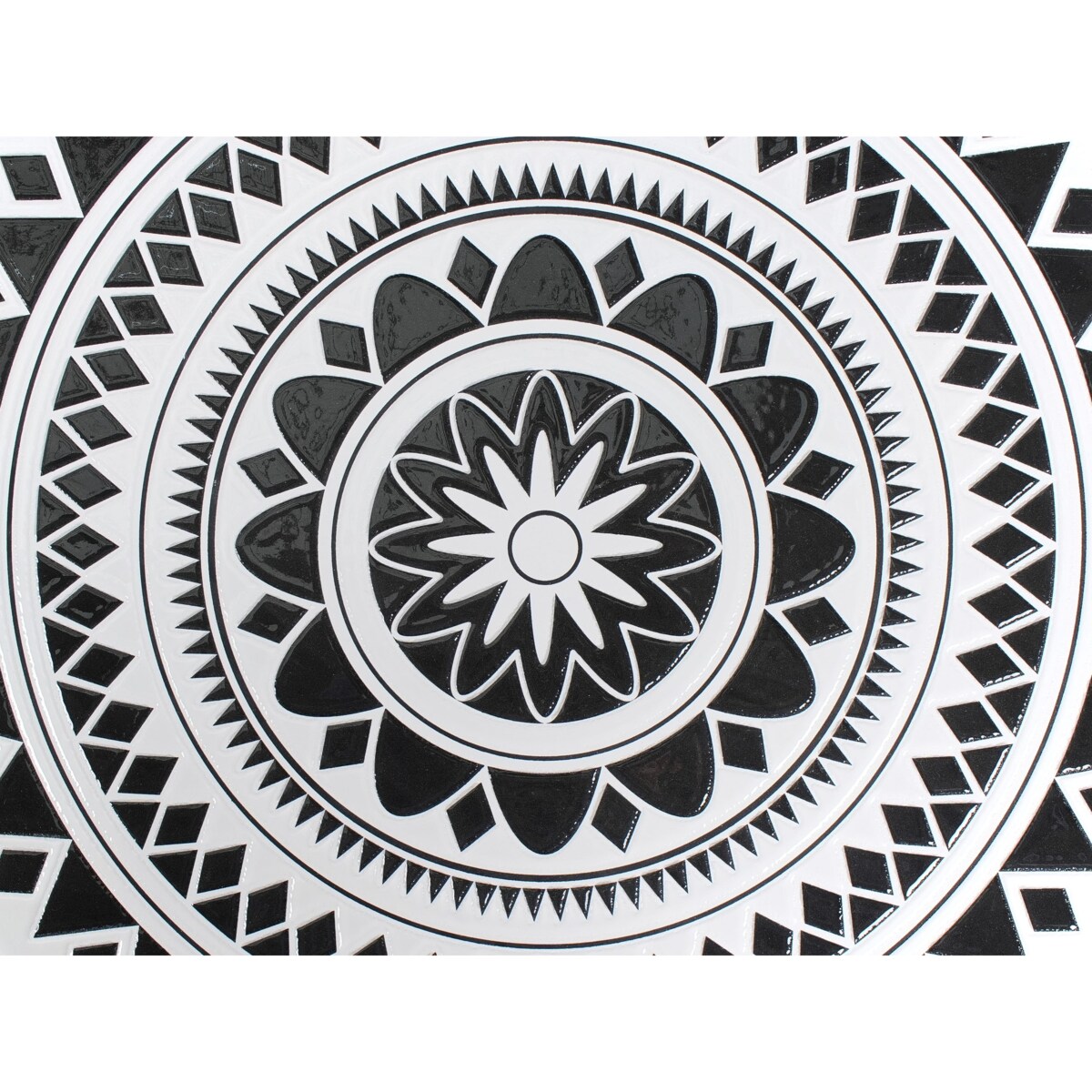 Stolik bistro COMISO 60 cm 60 cm Metal Czarny/ biały