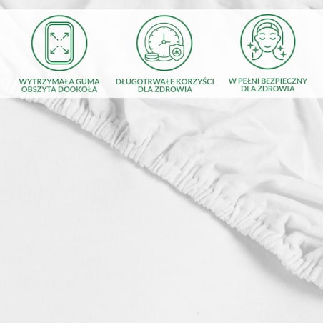 Prześcieradło ochronne wodoodporne z gumką 2w1, rozmiar 180x200 SMARTCEL kolor biały