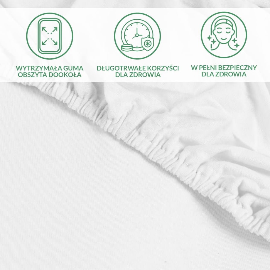 Prześcieradło ochronne wodoodporne z gumką 2w1, rozmiar 180x200 SMARTCEL kolor biały