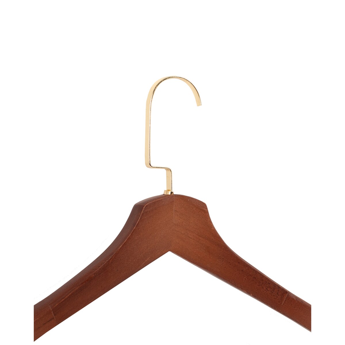 Zestaw 4 drewnianych wieszaków na ubrania SHP HARDI brązowy