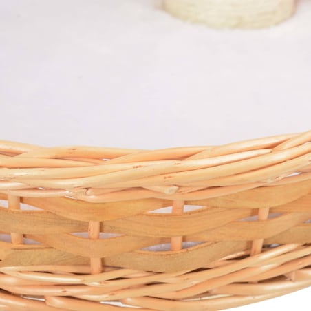 vidaXL Drapak dla kota ze słupkiem sizalowym, naturalny, wiklina