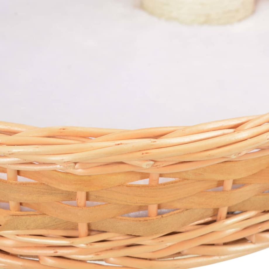 vidaXL Drapak dla kota ze słupkiem sizalowym, naturalny, wiklina