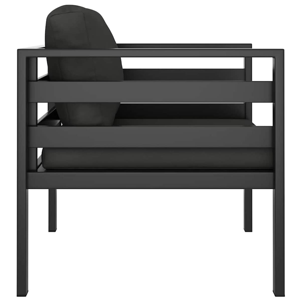vidaXL Fotel z poduszkami, aluminium, antracytowy
