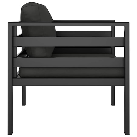 vidaXL Fotel z poduszkami, aluminium, antracytowy