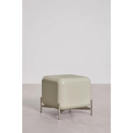 Szafka nocna 45x45 cm z MDF, błyszcząca Alazne miętowa