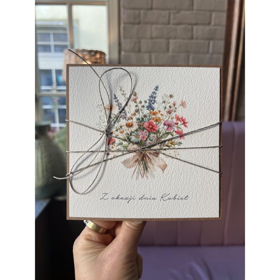 Wyjątkowa kartka - prezent dla kobiety, życzenia na dzień kobiet ręcznie robiona