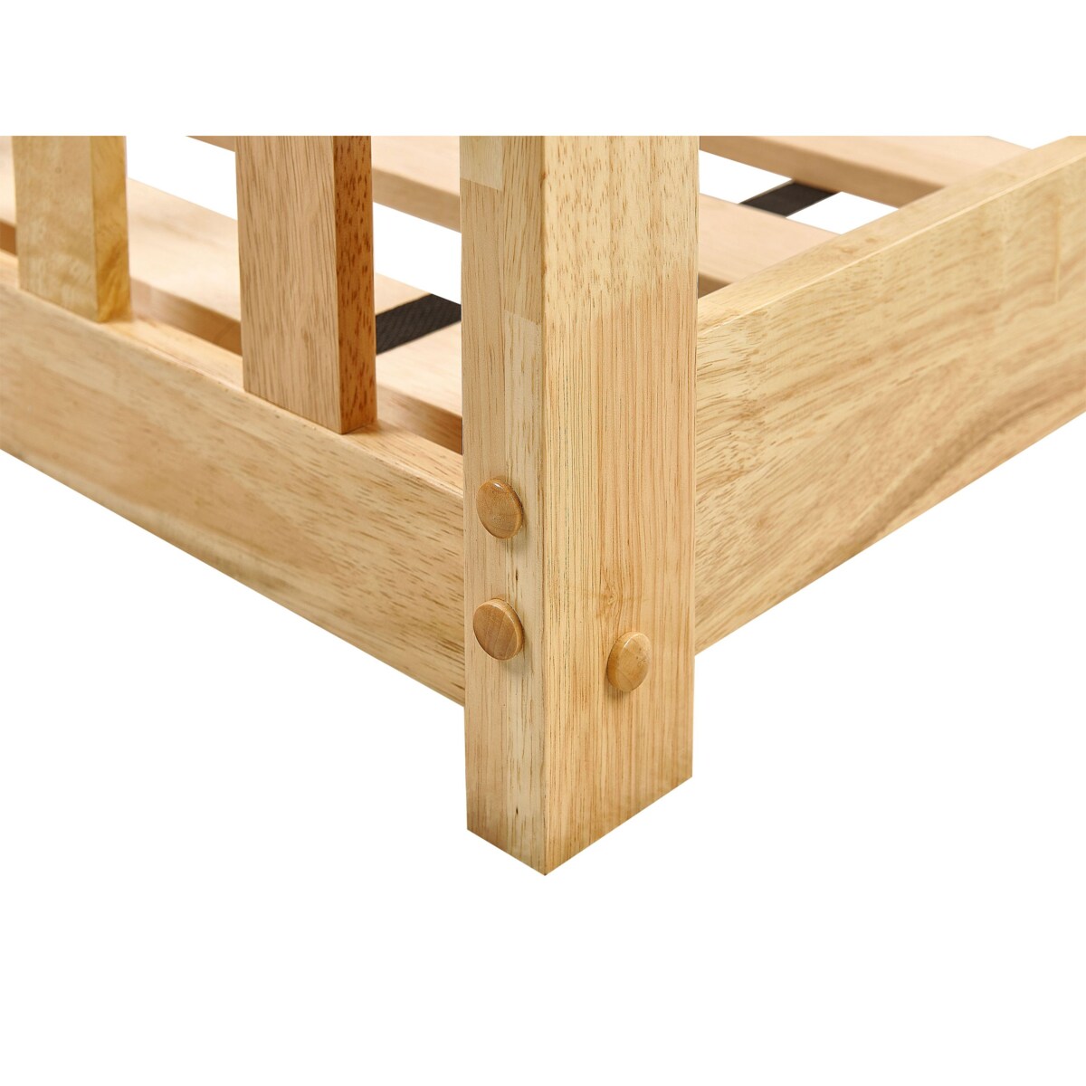 Łóżko piętrowe drewniane 90 x 200 cm jasne LAZER