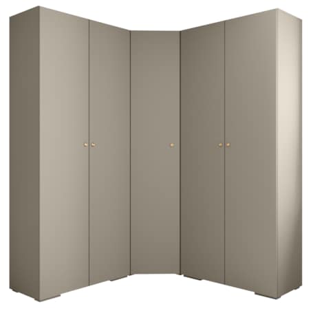 Garderoba wysoka do przedpokoju INOVA 2 Z5 kaszmir+złoty