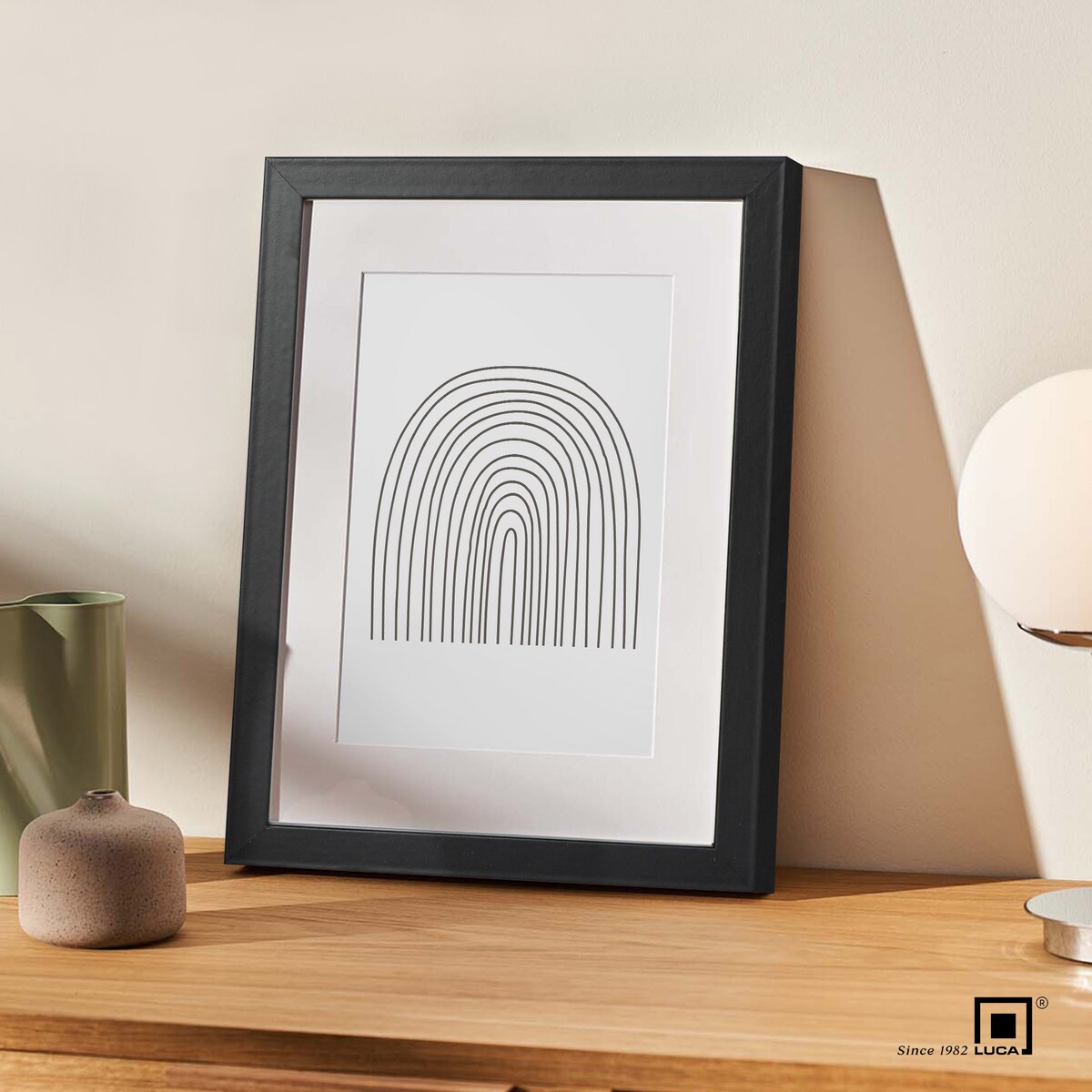 Ramka na zdjęcia 15x20 cm czarna rama MDF z plexi do postawienia powieszenia klasyczna ramka