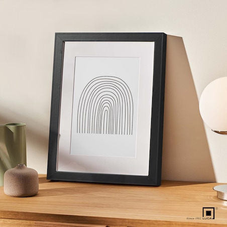 Ramka na zdjęcia 15x20 cm czarna rama MDF z plexi do postawienia powieszenia klasyczna ramka