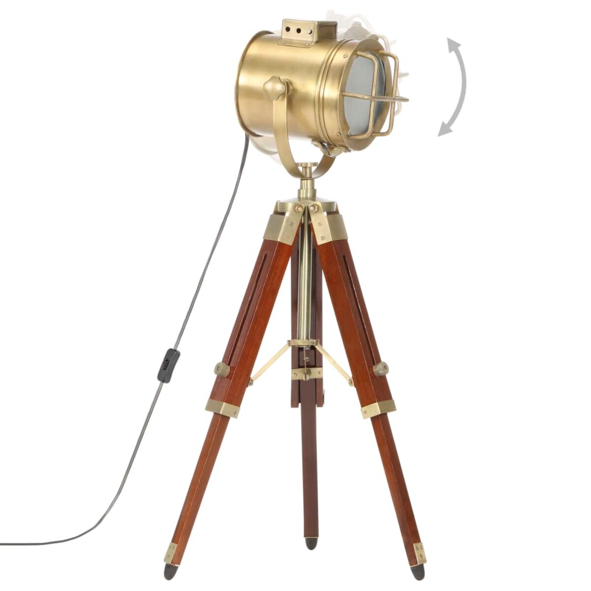 vidaXL Lampa podłogowa na trójnogu, lite drewno mango, 69 cm