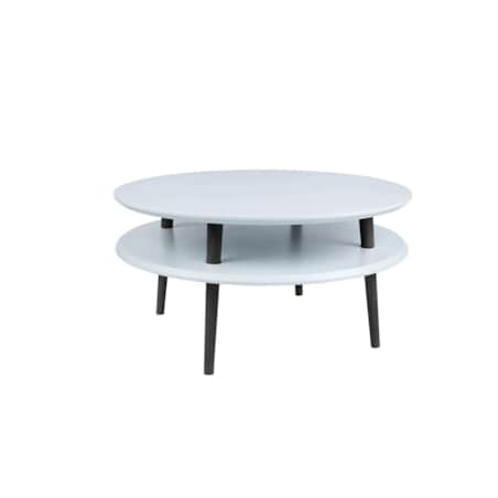 Stolik kawowy UFO Low jasnoszary czarne nogi