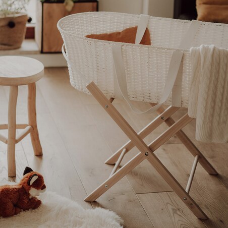 Stojak na kosz Happy Moses - Smart Stand naturalny