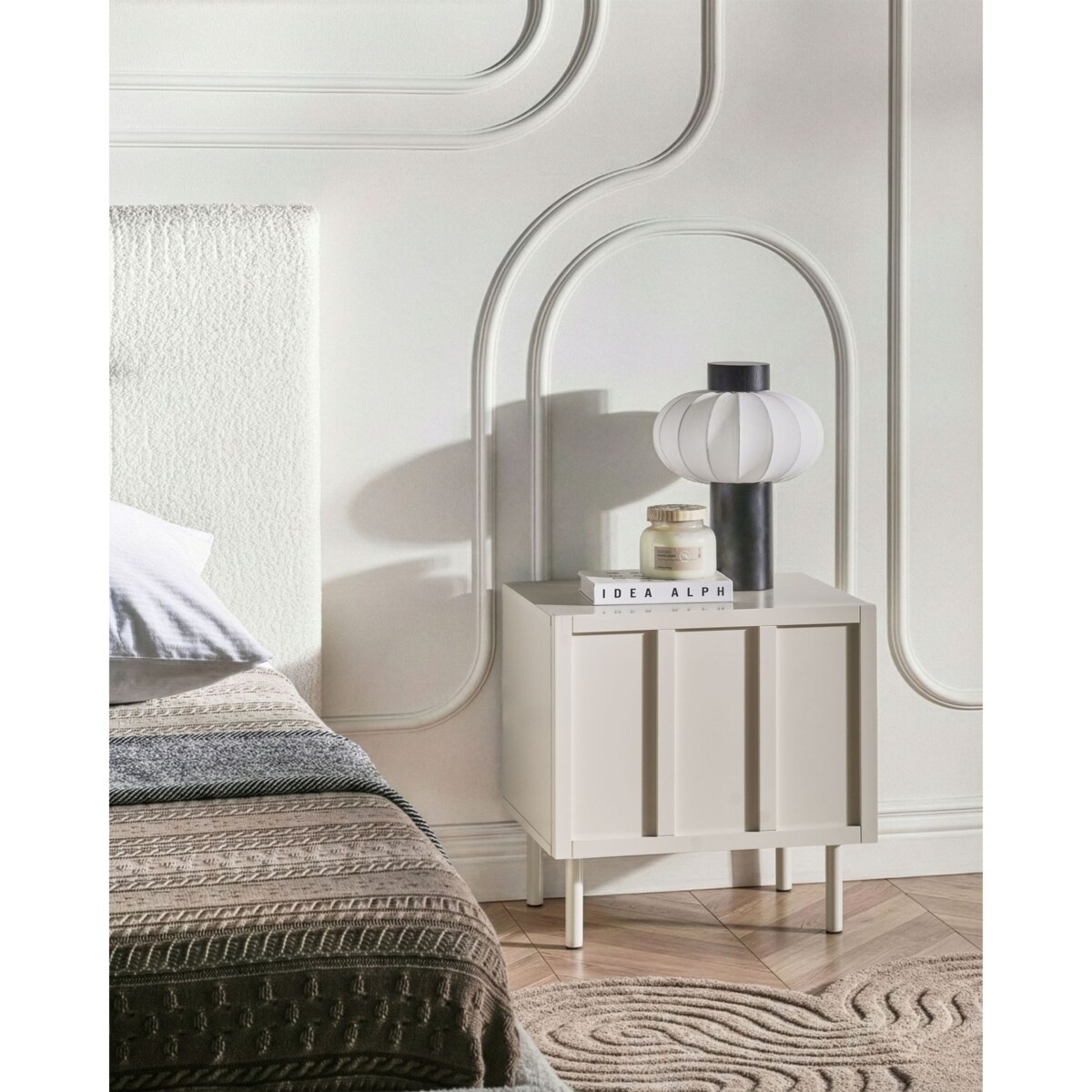 Szafka nocna CLUNES Jasnobeżowy