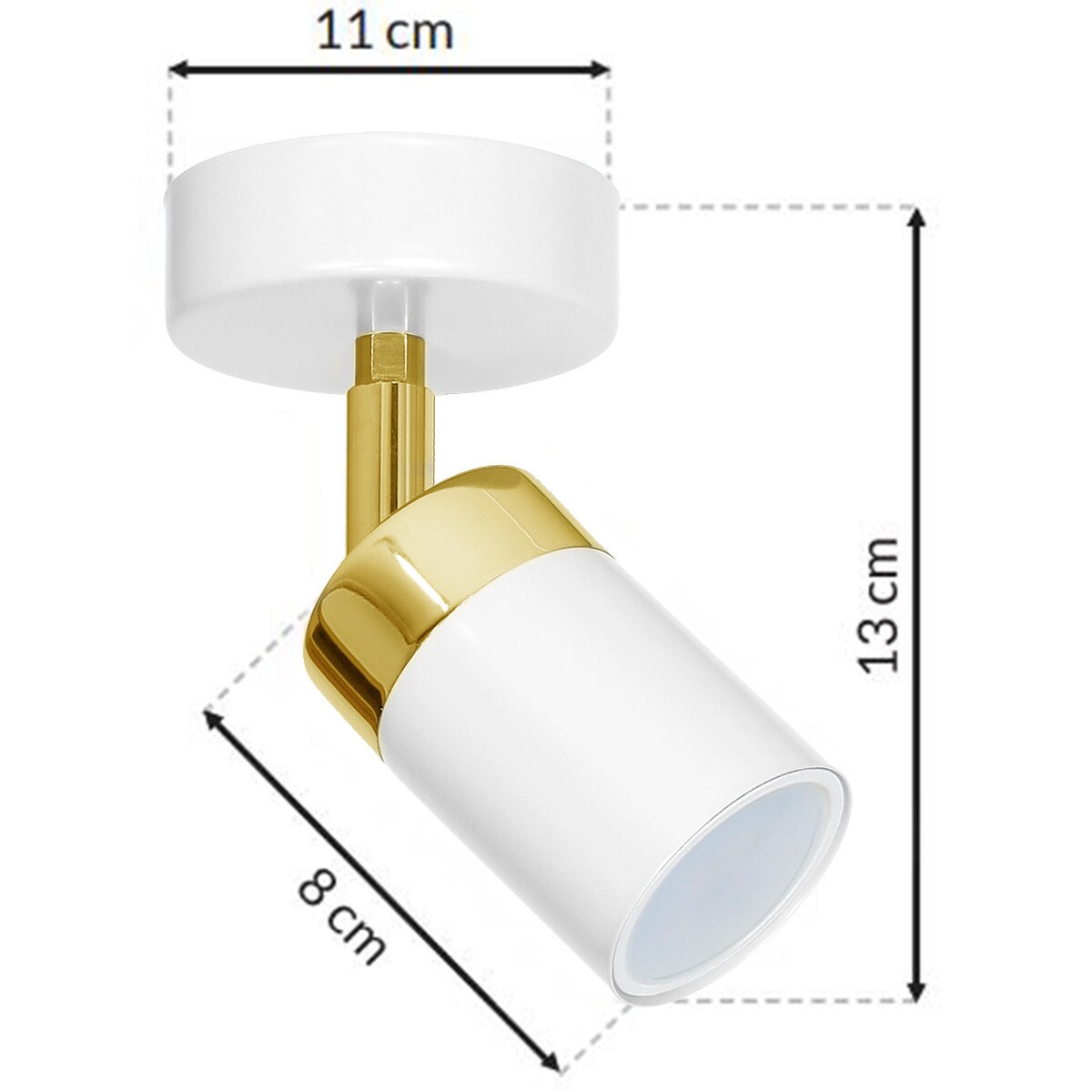 Kinkiet LAMPA ścienna JOKER MLP6128 Milagro regulowana OPRAWA metalowy reflektorek biały złoty
