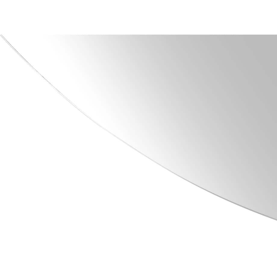 Półokrągłe lustro ścienne LED 60 x 120 cm srebrne LOUE