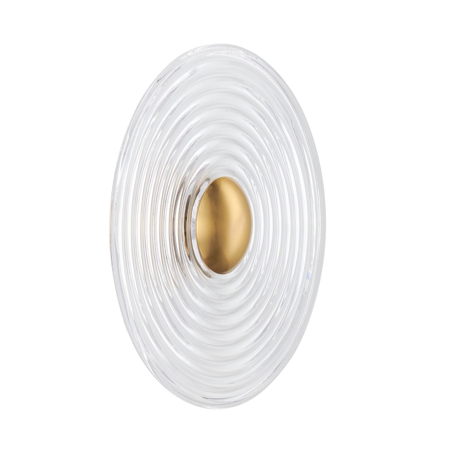 Lampa ścienna HELIOS 30 cm transparentno złota