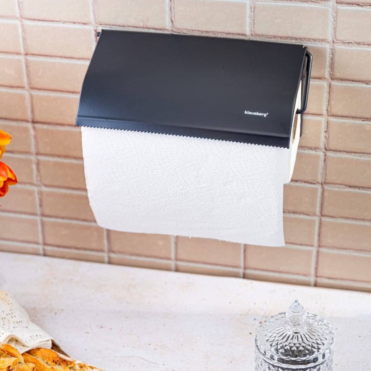 Uchwyt na ręcznik papierowy KLAUSBERG czarny matowy