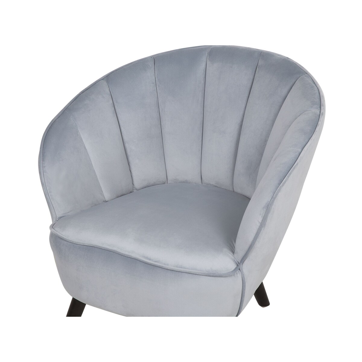 Fotel welurowy szary DALA