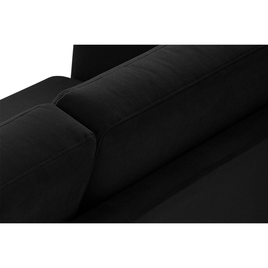 KONSIMO TAGIO Czarna skandynawska sofa 2-osobowa