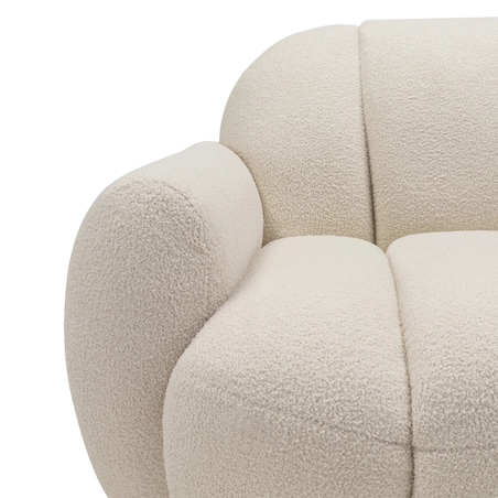 Fotel obrotowy 77x106x85 PALLASS bouclé jasnobeżowy