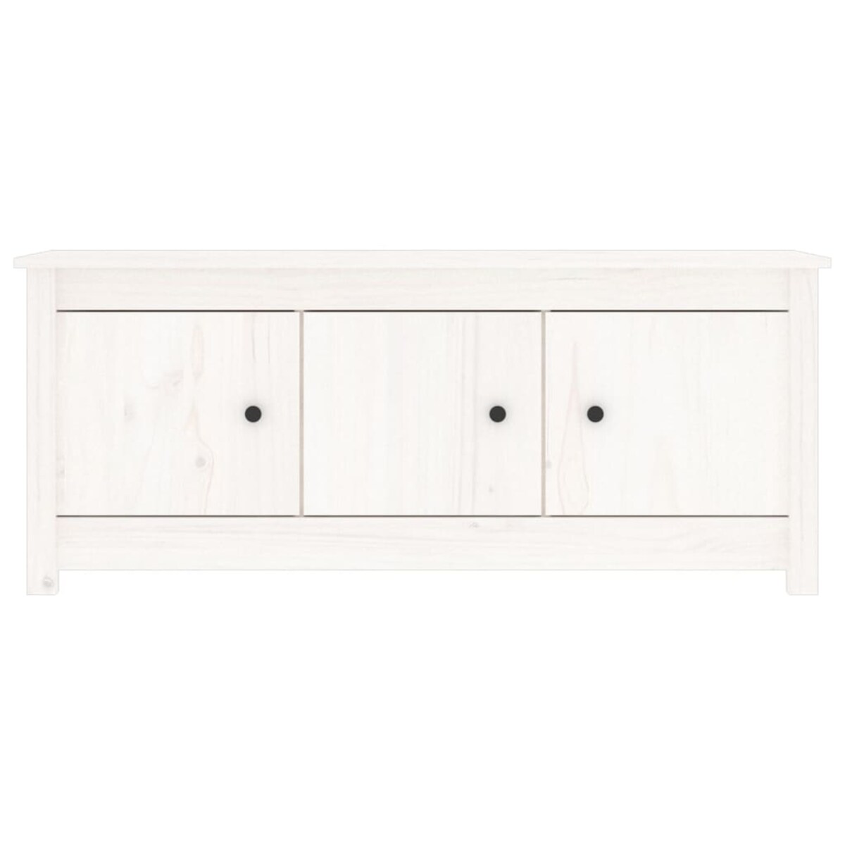 vidaXL Szafka na buty, biała, 110x38x45,5 cm, lite drewno sosnowe