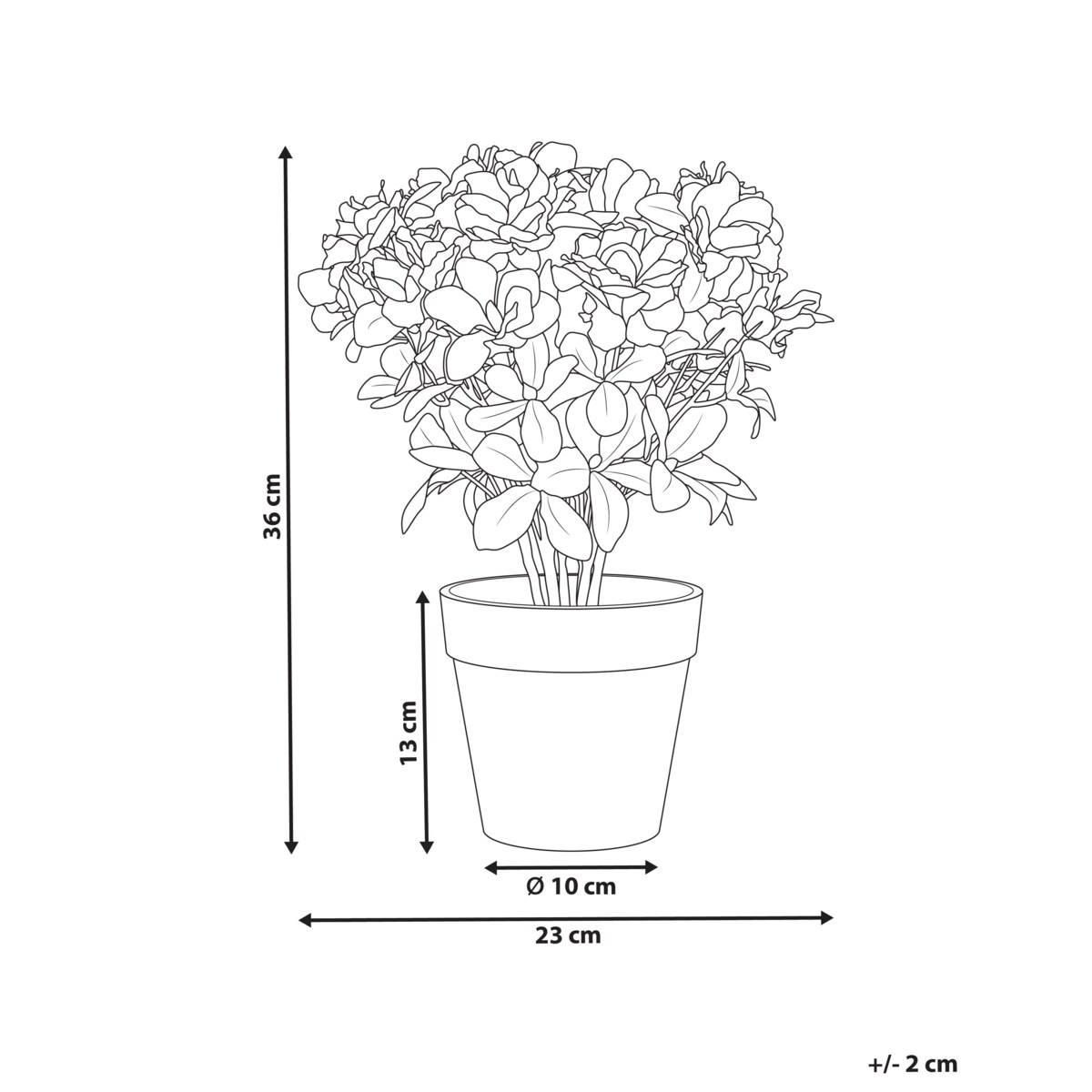 Sztuczna roślina NOVELLA 36 cm Różowy