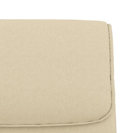 vidaXL Ławka, kremowa, 100x64x80 cm, obita tkaniną