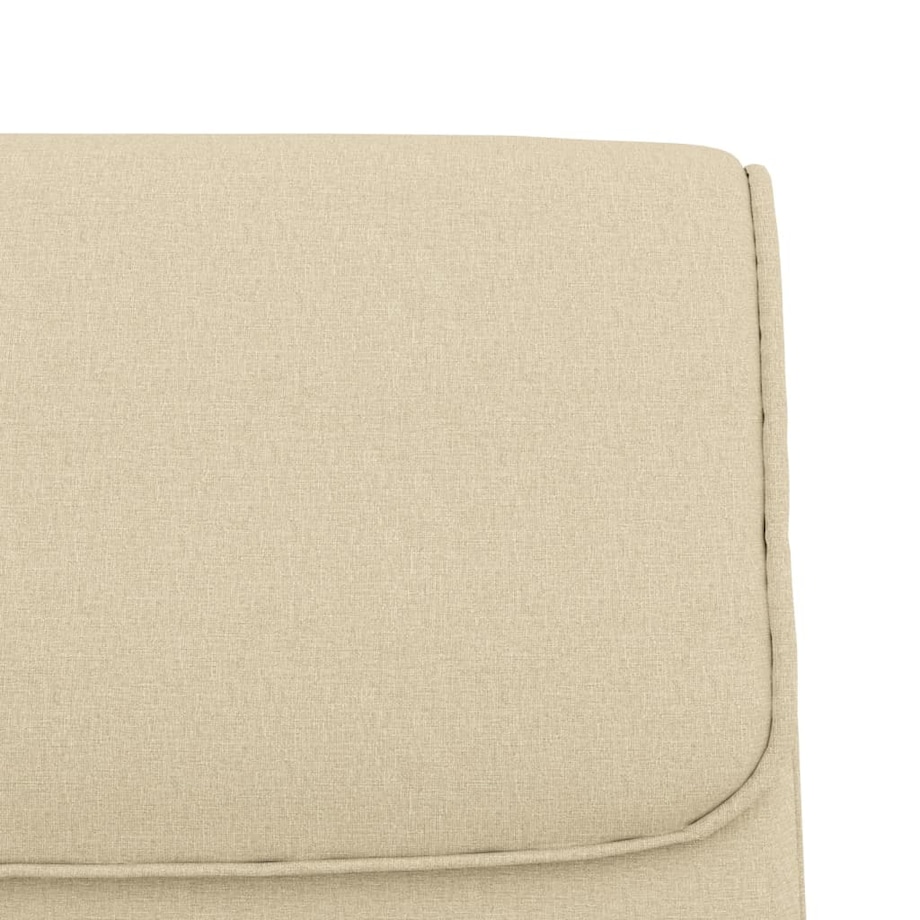 vidaXL Ławka, kremowa, 100x64x80 cm, obita tkaniną