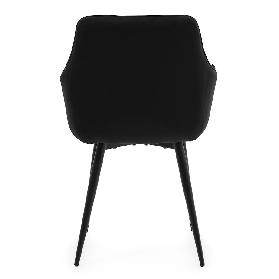 Krzesło tapicerowane welurowe GALLO velvet czarny