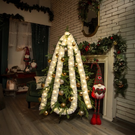 Łańcuch Led Choinkowy Biały Na Baterie Świąteczny Na Choinkę 6 Metrów