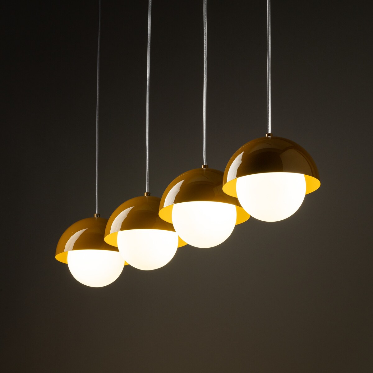 Lampa wisząca TK Lighting BONO OCHRA 10267 4xG9 ochra-biała regulowana do salonu i jadalni
