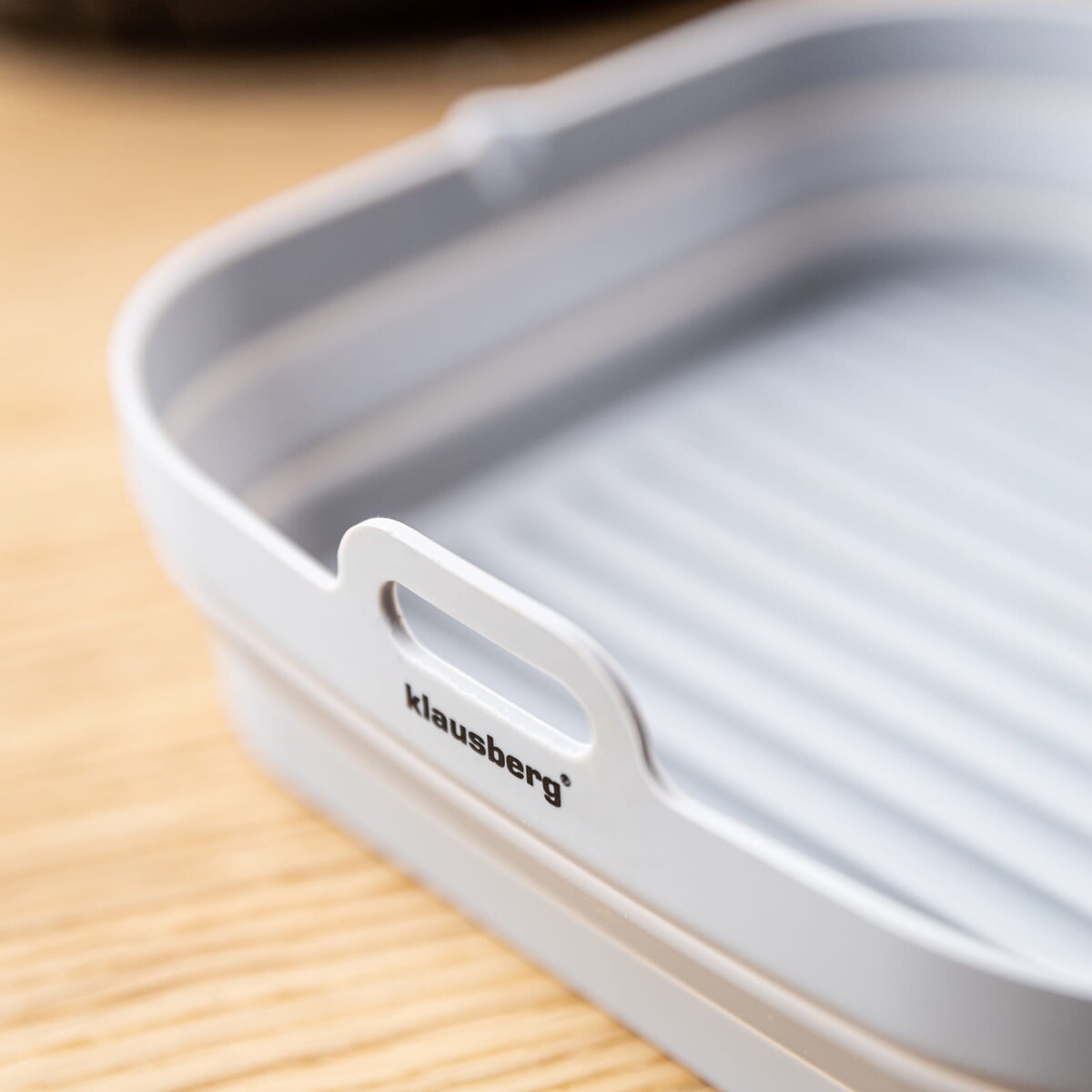 Zestaw wkładów silikonowych do frytkownicy beztłuszczowej 2 sztuki kwadratowy 20cm składany KLAUSBERG