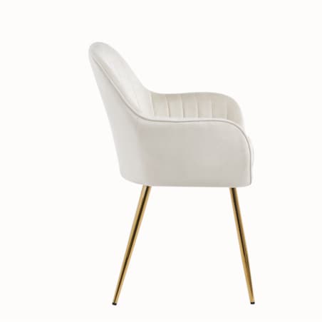 KRZESŁO TAPICEROWANE VELVET WELUR DO SALONU JADALNI KUCHNI BEŻOWY MIA GOLD