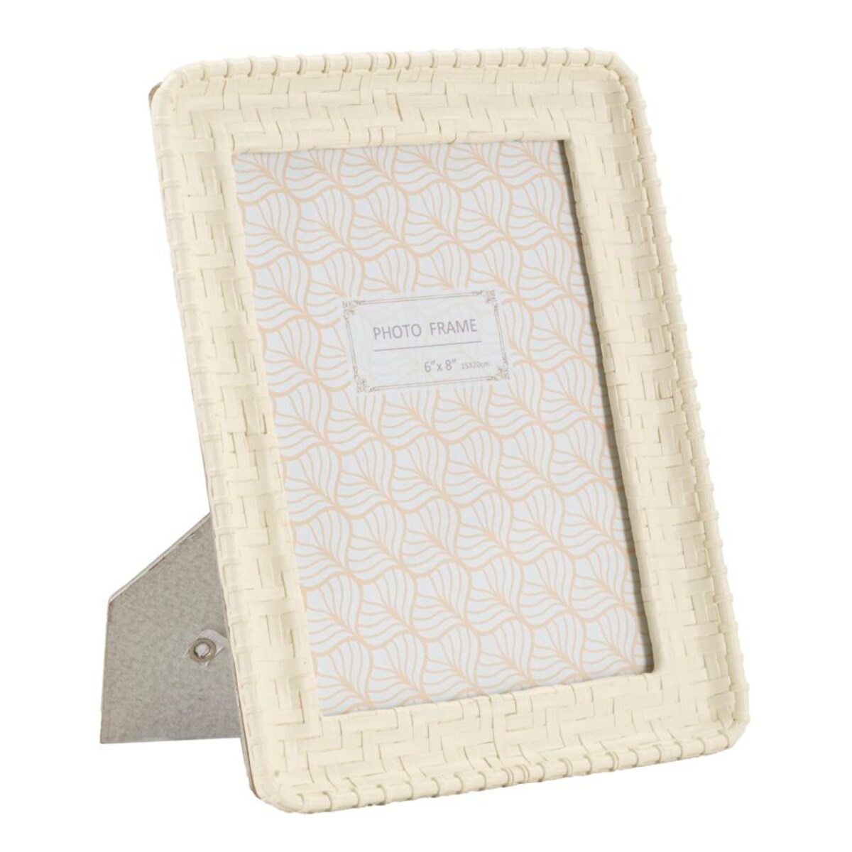 Ramka na zdjęcia Bamboo Style, zdjęcie 15 x 20 cm, kolor kremowy, żywica syntetyczna i szkło, rama 20,5 x 2 x 25,5 cm, Mauro Ferretti