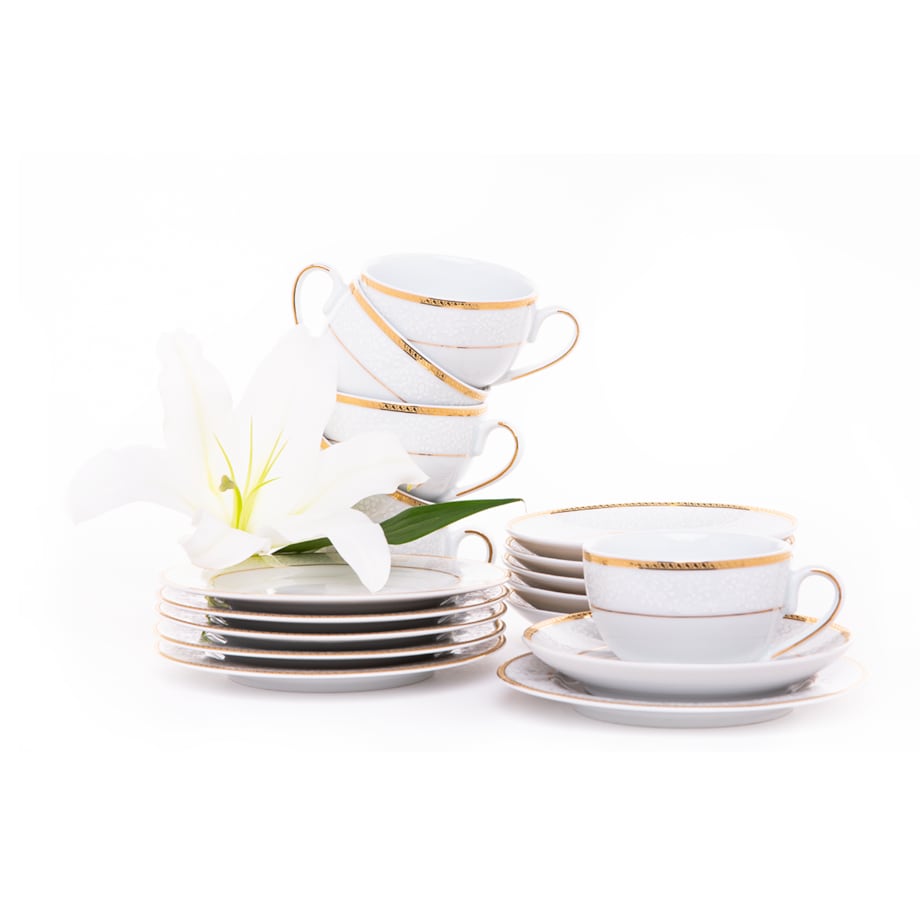 Serwis herbaciany 6os. (18el.) NEW HOLLIS GOLD