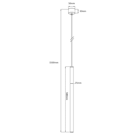 Minimalistyczna lampa wisząca Lungo do przedpokoju czarna