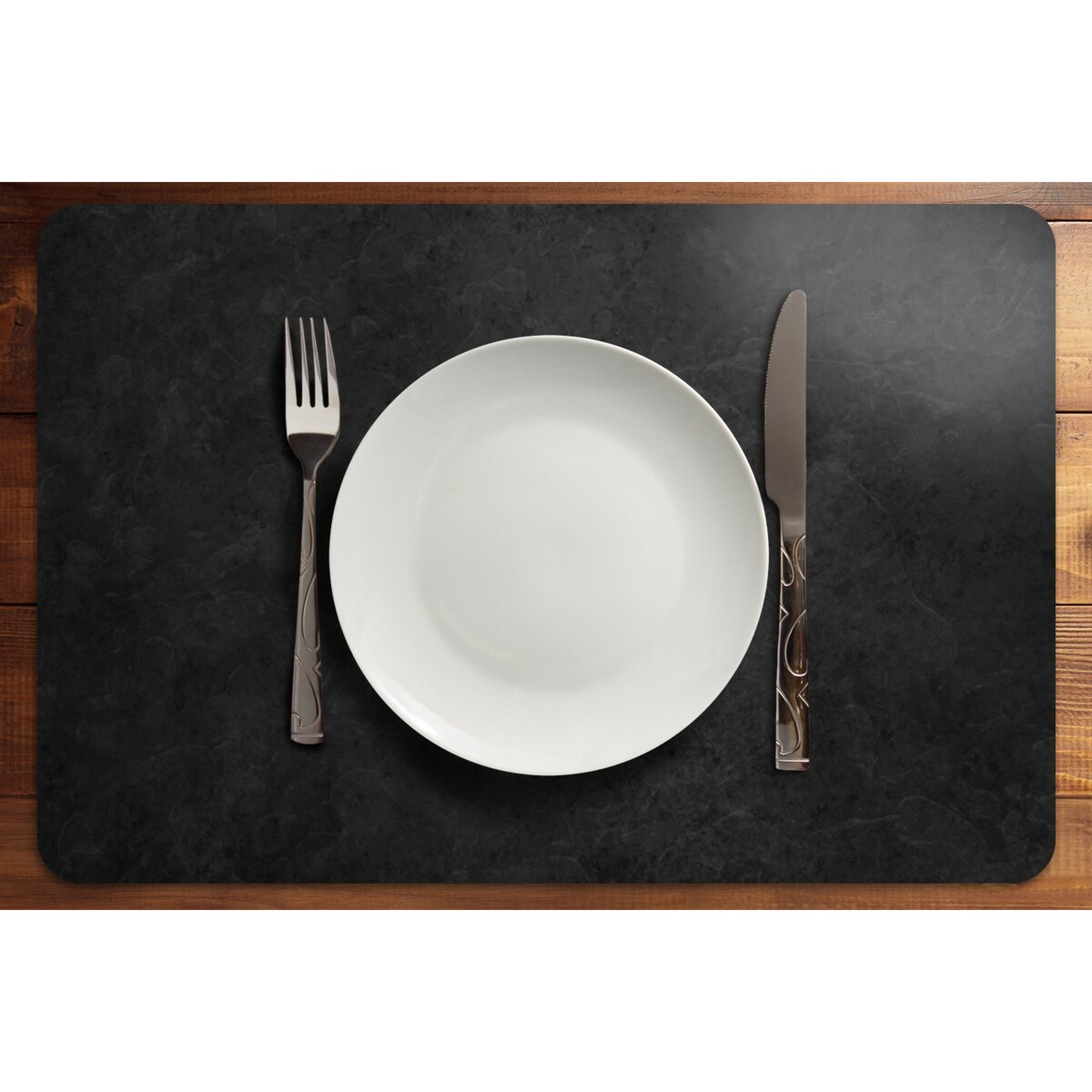 Komplet mat pod talerz Czarny kamień, 6 szt. 45x30cm